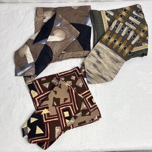 Vintage Carlo Palazzi 100% Silk Tie/Pocket Scarf Bundle